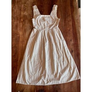 Madewell white striped sundress size 2